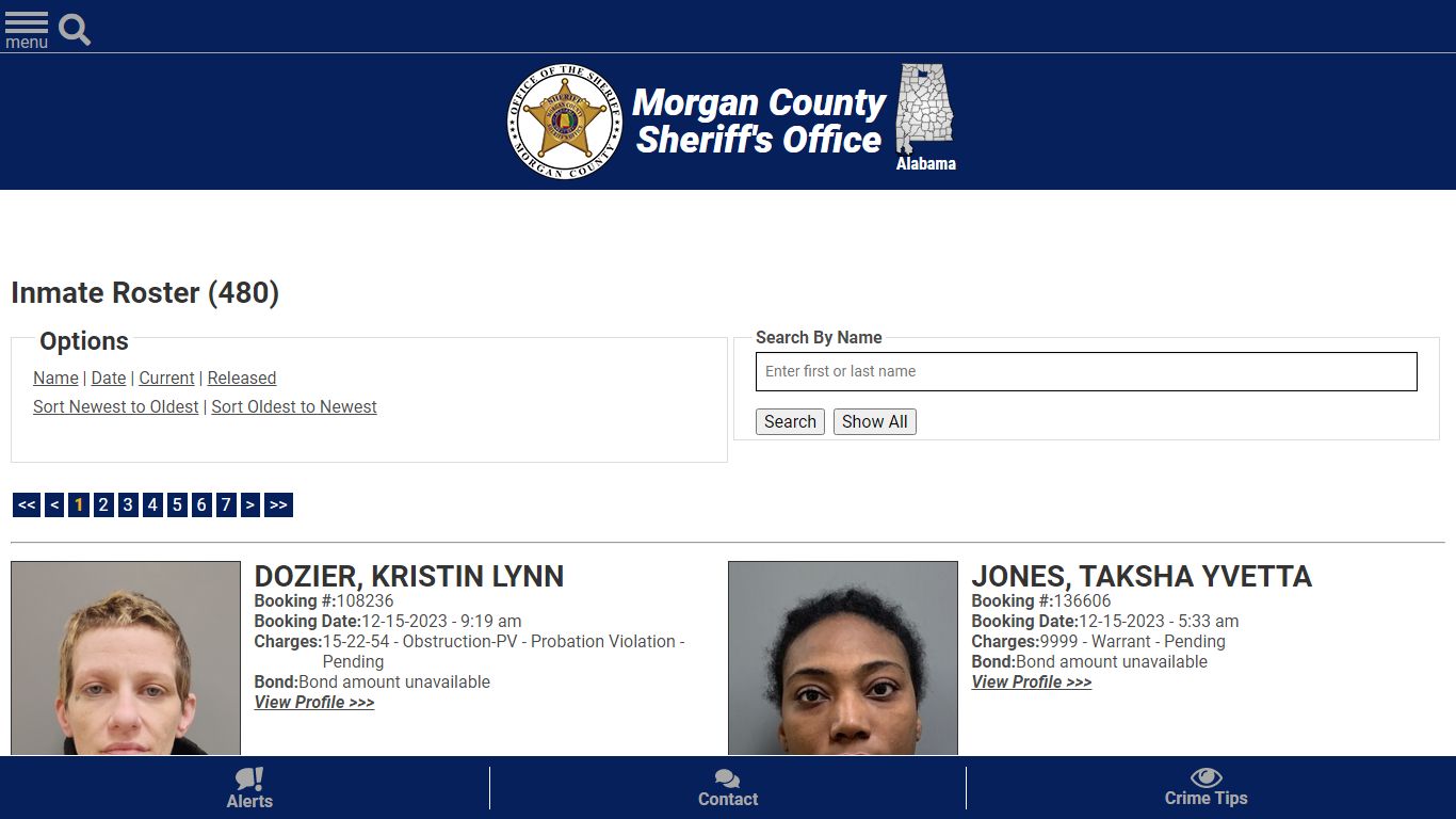Inmate Roster (482) - Morgan County Sheriff, Al