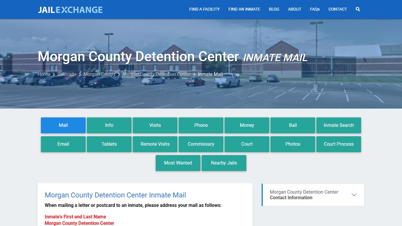 Inmate Mail - Morgan County Detention Center, CO - Jail Exchange