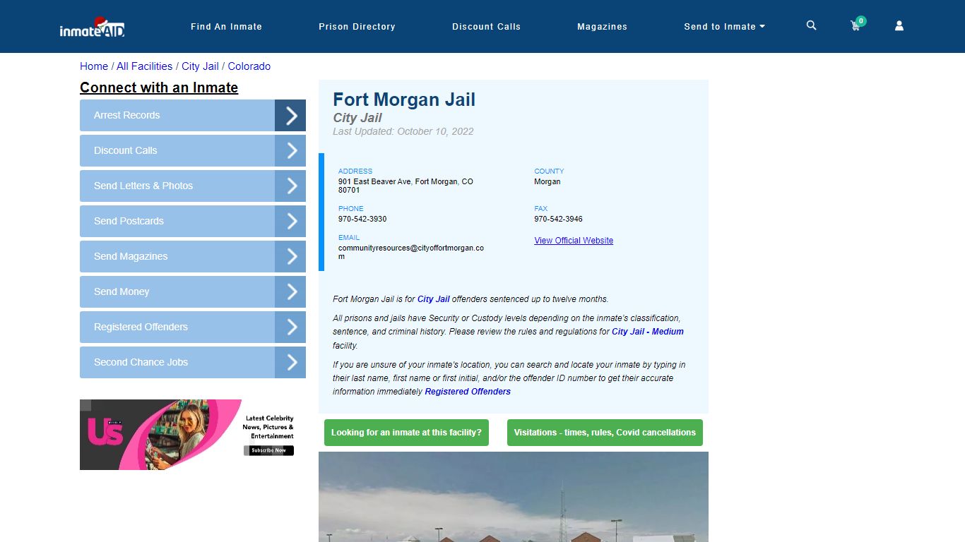 Fort Morgan Jail | Inmate Locator